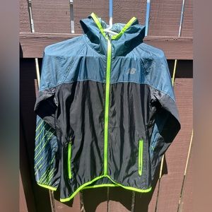 New Balance Runner (Dark blueish green, with neon green accents + reflective)